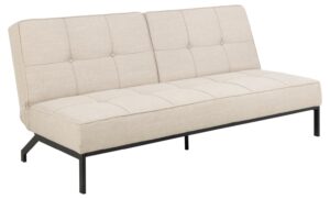 ACT NORDIC Perugia sovesofa - beige stof og sort stål