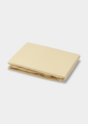 Bomuldspercale faconlagen - Beige/Gul - 90x200