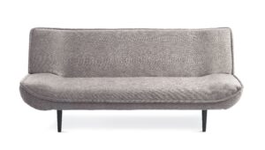 Mason sovesofa - taupe polyester stof og sort træ