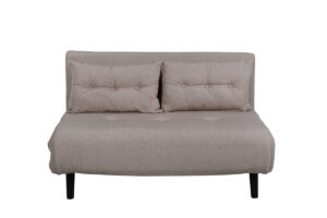 VENTURE DESIGN Vicky sovesofa, dobbelt - brun polyester og sort stål (190x120)