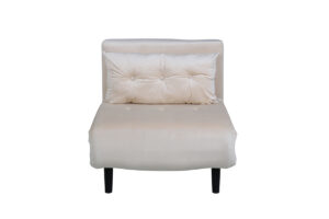 VENTURE DESIGN Vicky sovesofa, enkelt - beige fløjl og sort stål (190x73)