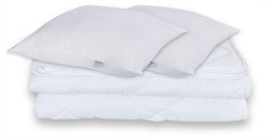 Dyne pude sæt - Helårsdyne 200x220 cm + 2 puder 60x63 cm - Fiberdyne - Zen Sleep allergivenlig dyne og pude