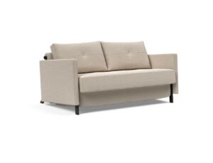 Innovation Living Cubed Sovesofa m. Armlæn L: 140 cm - Blida Sand Grey/Mat Sort