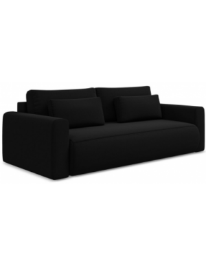 Kapua sovesofa i velour B238 cm - Sort