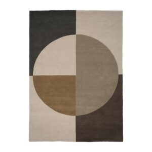 Linie Design Radiality uldtæppe Olive, 140x200 cm