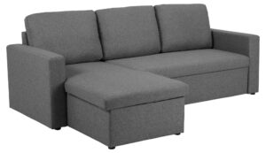 Lucas Sovesofa M. Chaiselong, Mørkegrå (Vendbar) 83 Cm 222 Cm Fra My Home