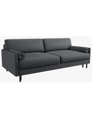 Scott sovesofa i metal og polyester B212 cm - Sort/Mørkegrå