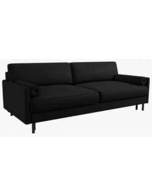 Scott sovesofa i metal og polyester B212 cm - Sort/Sort