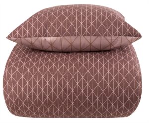 Sengetøj 240x220 - King size - Harlequin peach - Vendbar dobbelt dynebetræk - 100% Bomulds sengesæt