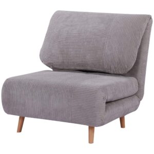 2-I-1 Sovesofa, Stoleseng, Justerbar Klapmadras, Gæsteseng, Klapseng, Ledningslook Til Soveværelse Og Stue, Polyester Lysegrå