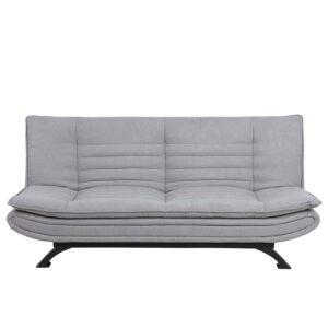 ACT NORDIC Faith sovesofa - lysegrå polyester og sort metal