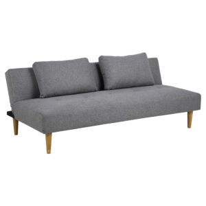ACT NORDIC Lucca sovesofa, m. 2 puder - lysegrå polyester og gummitræ