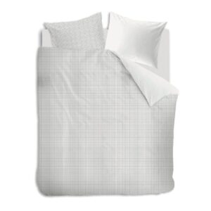 Auping Casual Squares Sengetøj 200x220 cm - Cream/Dark Blue