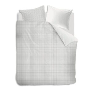 Auping Casual Squares Sengetøj 240x220 cm - Cream/Dark Blue