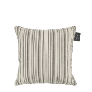 COSI FIRES Cosipillow Striped varmepude, genopladeligt batteri, kvadratisk - hvid/sort stof (50x50)
