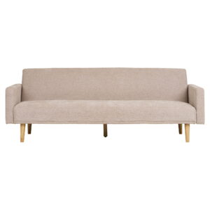 HOUSE NORDIC Kells sovesofa - mørk sand polyester og natur træ