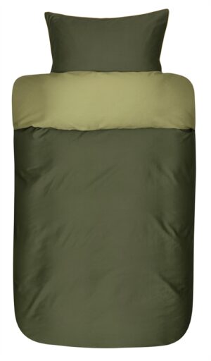Høie dobbelt sengetøj 100% blødt bomuldssatin - 200x220 cm - Grønt Oslo dobbelt sengesæt fra Høie of Scandinavia