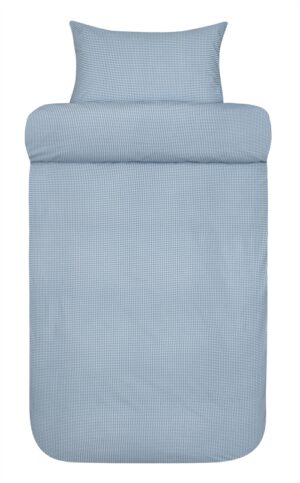 Høie sengetøj - Ekstra fin bomuld - 140x220 cm - Blå ternet Frans sengesæt Høie of Scandinavia