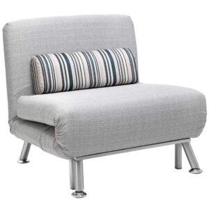 Klapseng, Sovesofa, Klapmadras, Metal, Grå, 75X70X75Cm