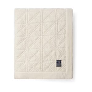 Lexington Quilted organic cotton velvet sengetæppe 160x240 cm Hvid