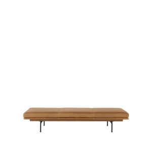 Muuto Outline daybed Refine leather cognac, black