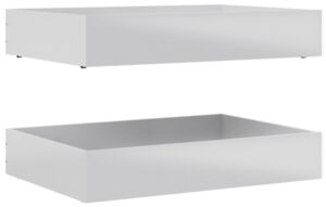 Nibe 2 stk bredde 94 cm sengeskuffe i hvid højglans.