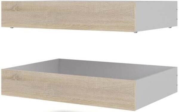 Nibe 2 stk bredde 99 cm sengeskuffe med ege look.