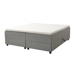 SPACE 7-Zonet 180x200 cm Boksmadras seng med opbevaring lysegrå