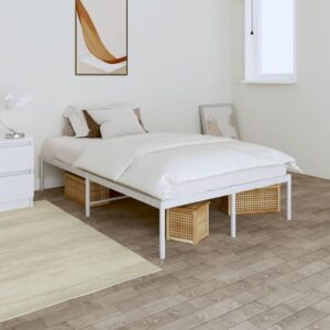 Sengeramme 120x200 cm metal hvid