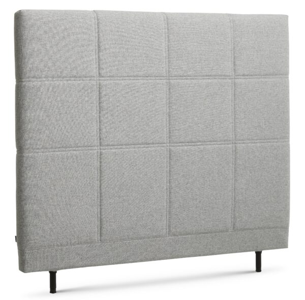 Square sengegavl, højdejusterbar - lysegrå polyester stof (L:120)
