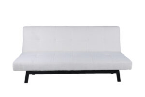 VENTURE DESIGN Bodil sovesofa - hvid bamsestof og sort stål (180x106)