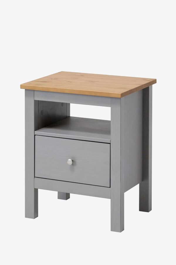 Wood Furniture - Sengebord til ende/side - Grå - Sengeborde - - Homeroom