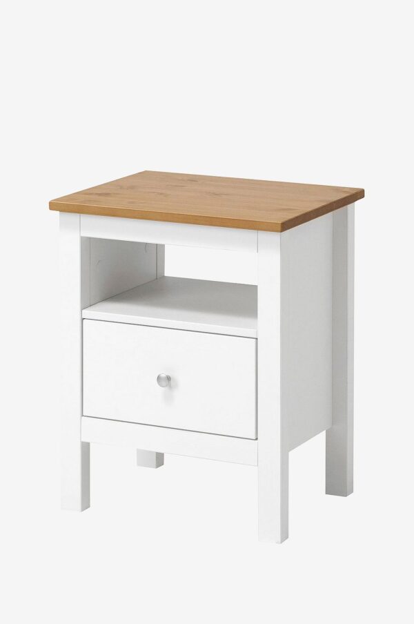 Wood Furniture - Sengebord til ende/side - Hvid - Sengeborde - - Homeroom