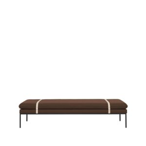 ferm LIVING Turn daybed stof Fiord by kvadrat rust, sort stel