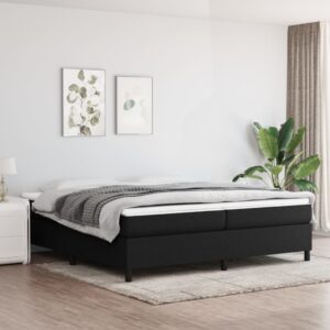vidaXL kontinentalseng 200x200 cm stof sort