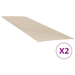 vidaXL lamelbund med 48 lameller 2 stk. 80x200 cm