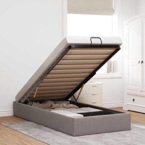vidaXL osmannisk sengeramme uden madras 100x200 cm stof gråbrun