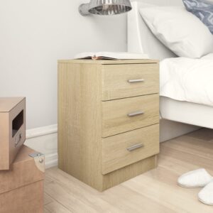 vidaXL sengebord 38x35x56 cm konstrueret træ sonoma-eg