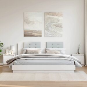 vidaXL sengeborde 2 stk. 40x30,5x40 cm massivt fyrretræ hvid
