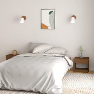vidaXL sengeborde 2 stk. 40x31x40 cm massivt fyrretræ gyldenbrun