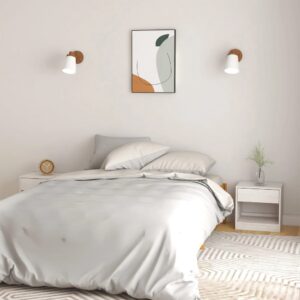 vidaXL sengeborde 2 stk. 40x31x40 cm massivt fyrretræ hvid