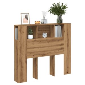 vidaXL sengegavl 120x19x104,5 cm konstrueret træ kunsteg