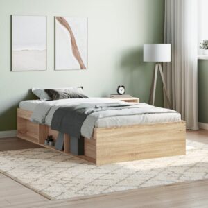 vidaXL sengeramme 100x200 cm sonoma-eg