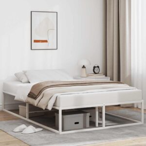 vidaXL sengeramme uden madras 120x200 cm metal hvid