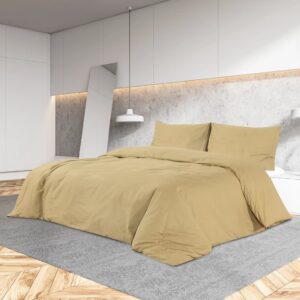 vidaXL sengetøj 240x220 cm let mikrofiberstof gråbrun