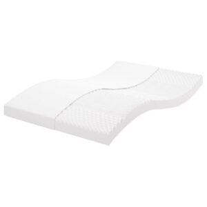 vidaXL skummadras 120x220 cm 7 zoner hårdhed 20 ILD hvid