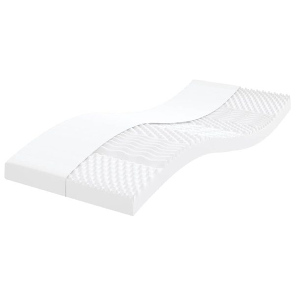 vidaXL skummadras 90x210 cm 7 zoner hårdhed 20 ILD hvid