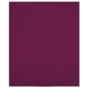 vidaXL stræklagen 90x200 cm jerseybomuld bordeauxrød