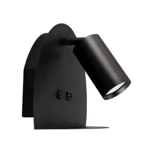 Sengelampe med USB | GU10 | Sort