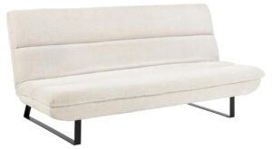 ACT NORDIC Arbonne sovesofa, m. horisontal syning - beige stof og sort stål (200x124)